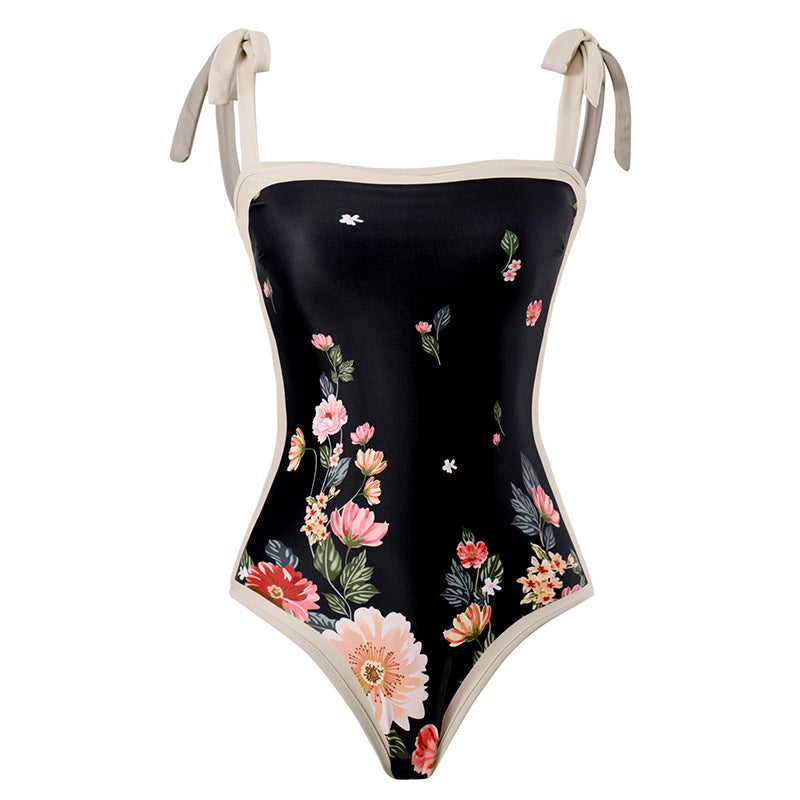 Dame Elegante badesuit med blomstret design Skovae
