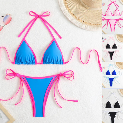 Dame Triangel-Bikini med justerbare stropper Skovae