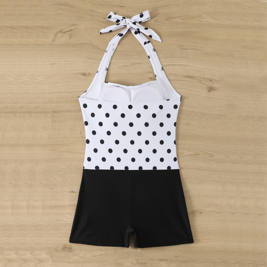 Dame Heldragt badeanzug med ruffle detaljer og hofte shorts Skovae
