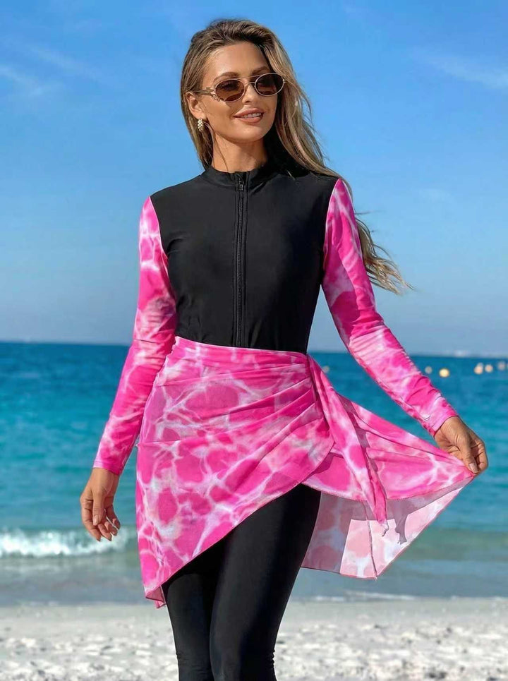 Dame modischer Rashguard med inderskørt Skovae