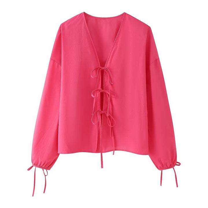 Femme Casual Snørbluse Stilla