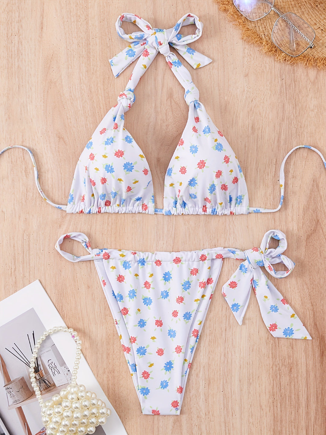 Dame blomsterprint bikini sæt Stilla