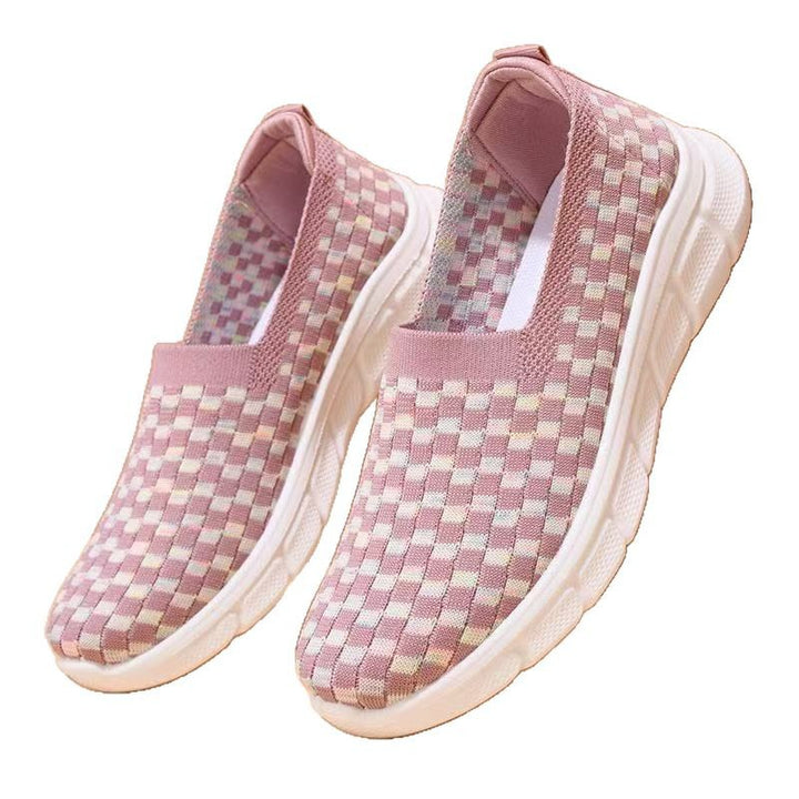 Damer Behagelige Slip-On Sneakers lavet af åndbart strikmateriale med skridsikker sål Stilla