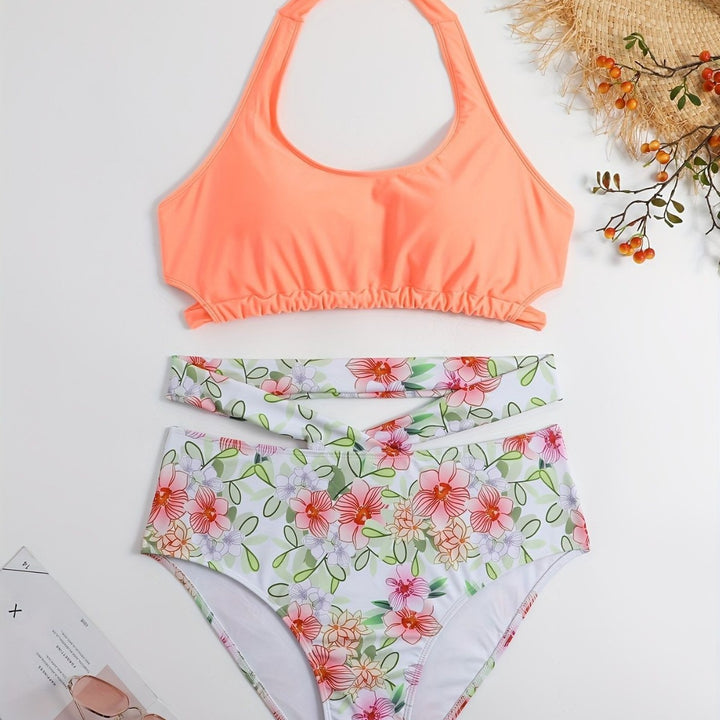Dame Sporty elegant bikini-sæt med floral design Skovae