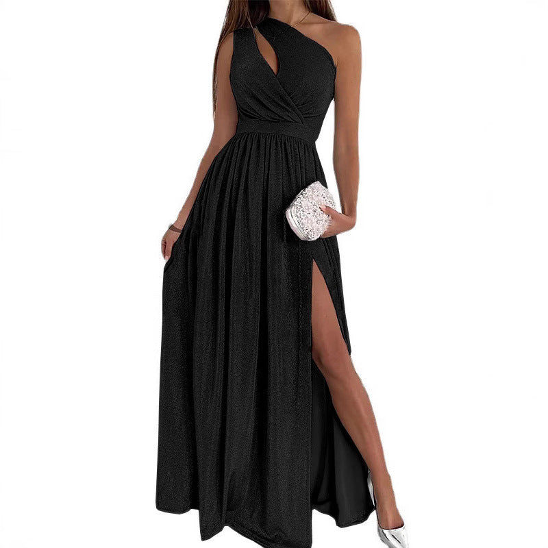 Dame Elegant Asymmetrisk Aftenkjole Stilla