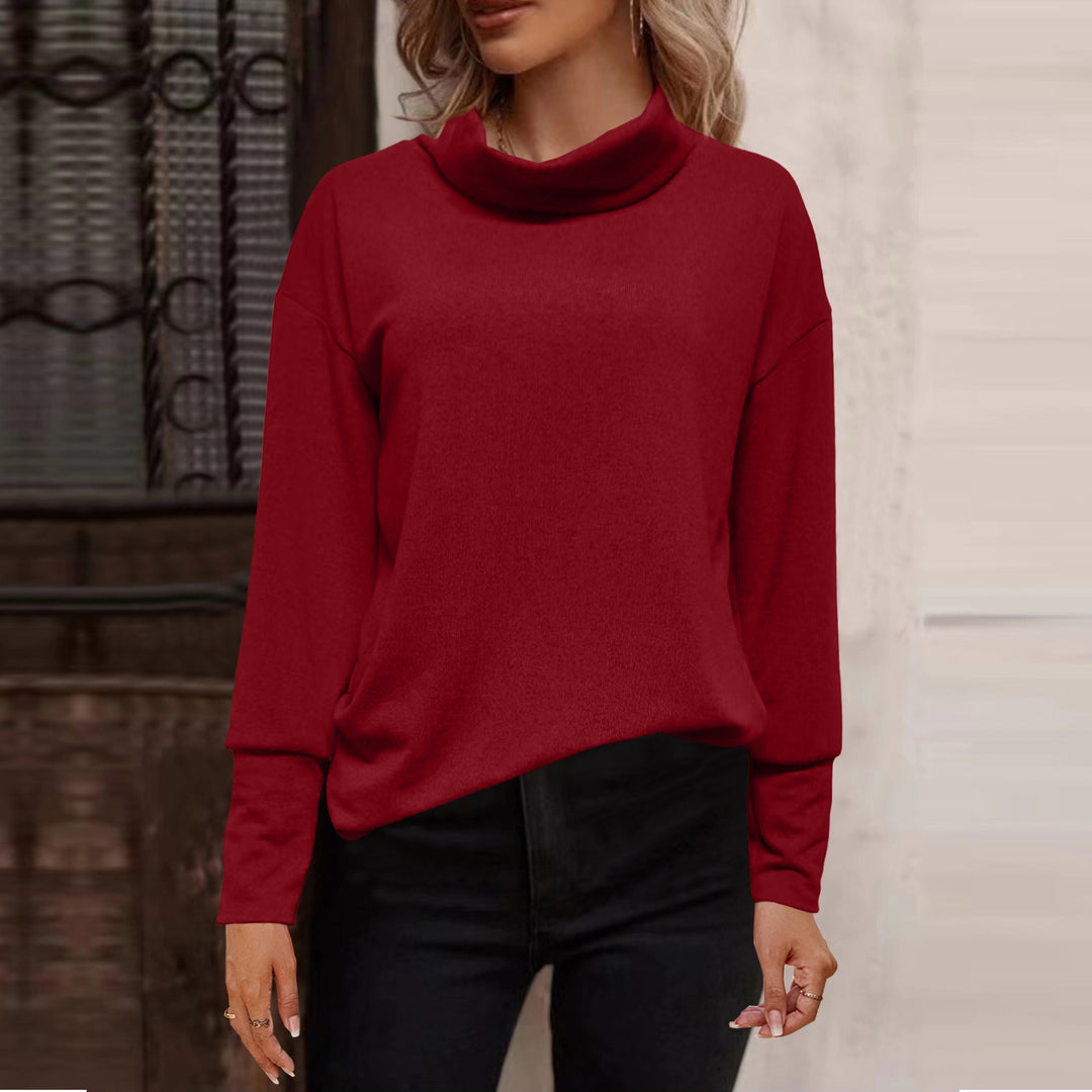 Dame afslappet sweater med rullekrave Stilla