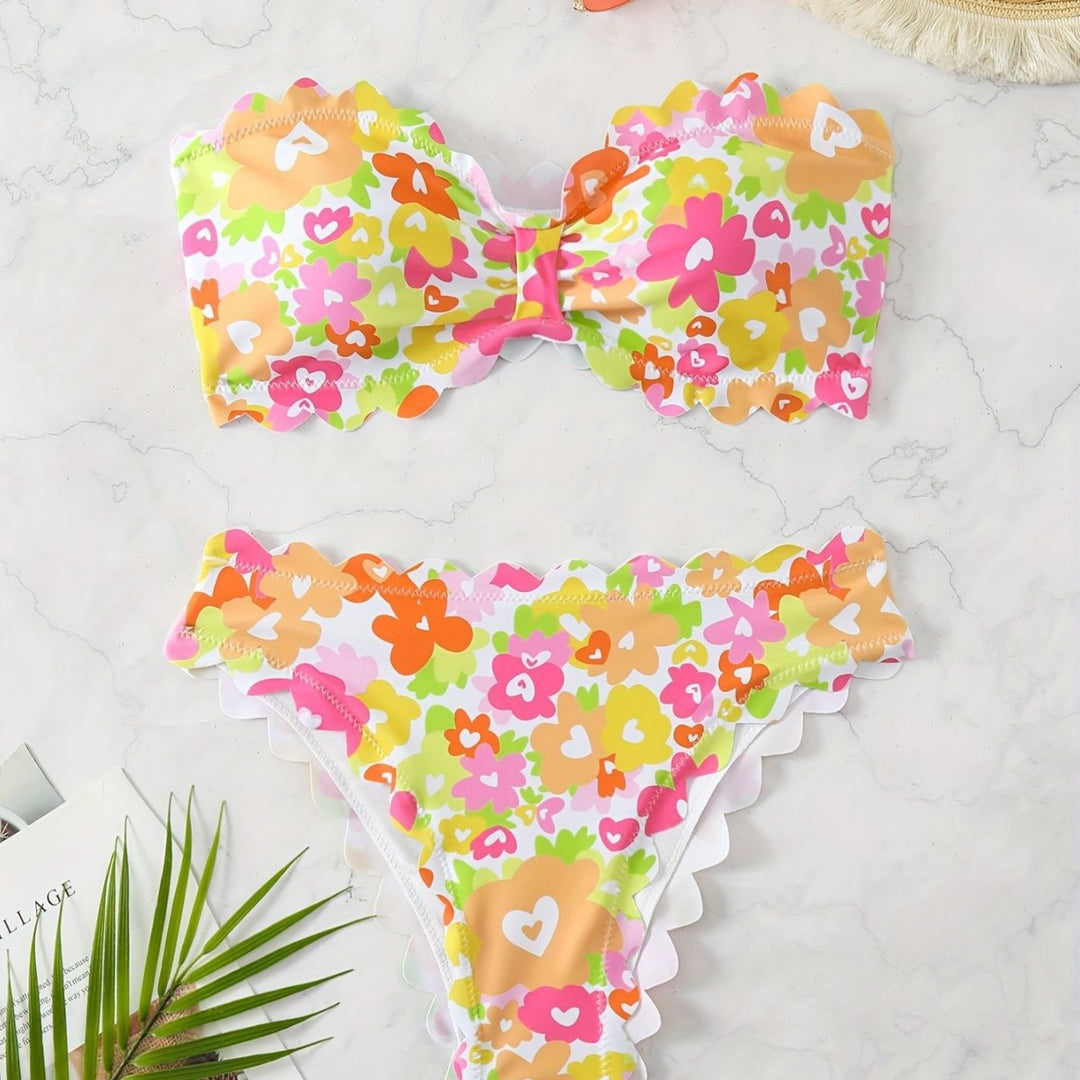Dame bikini-sæt med floral mønster Skovae