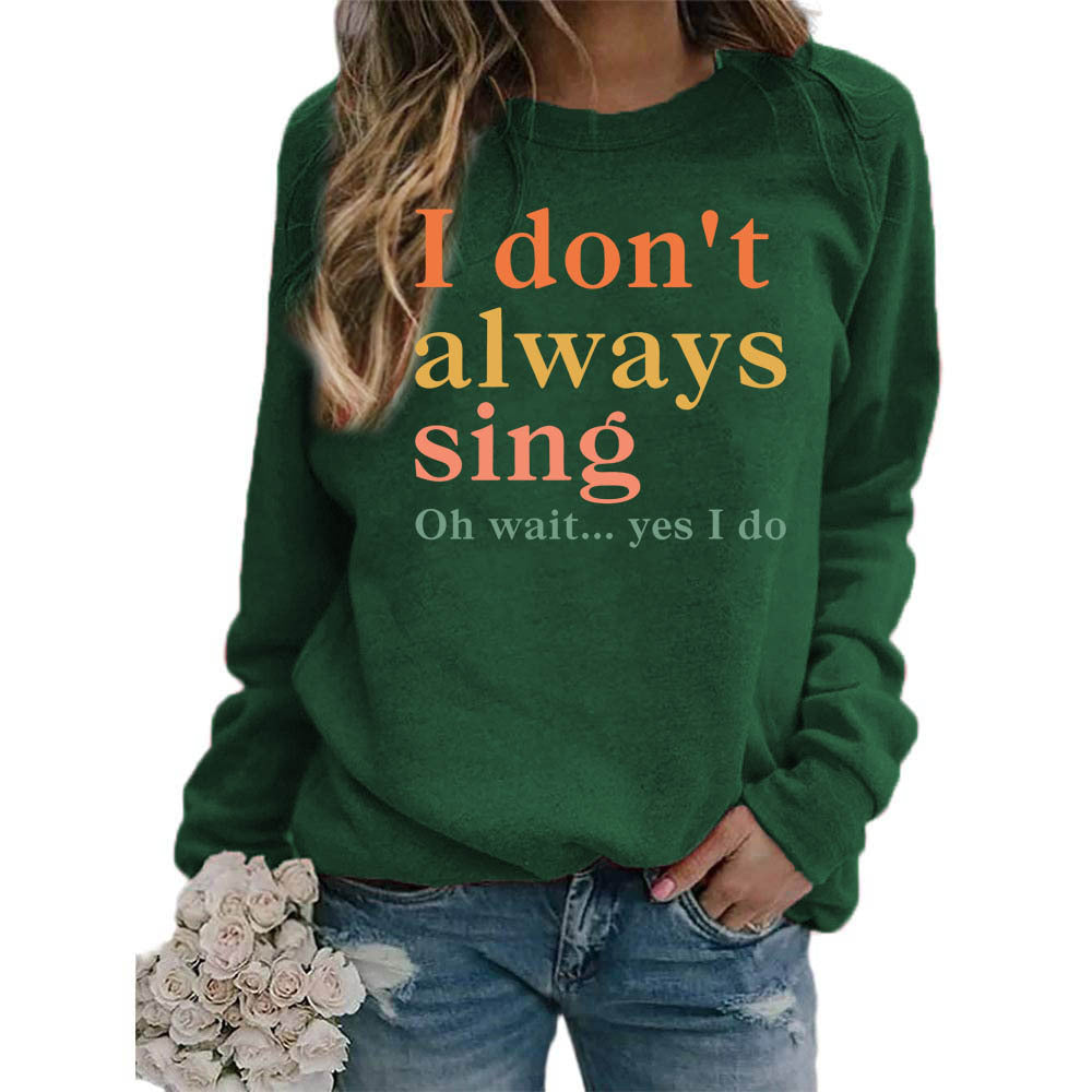 Dame sweatshirt med kreativt slogan og komfortabel pasform Stilla