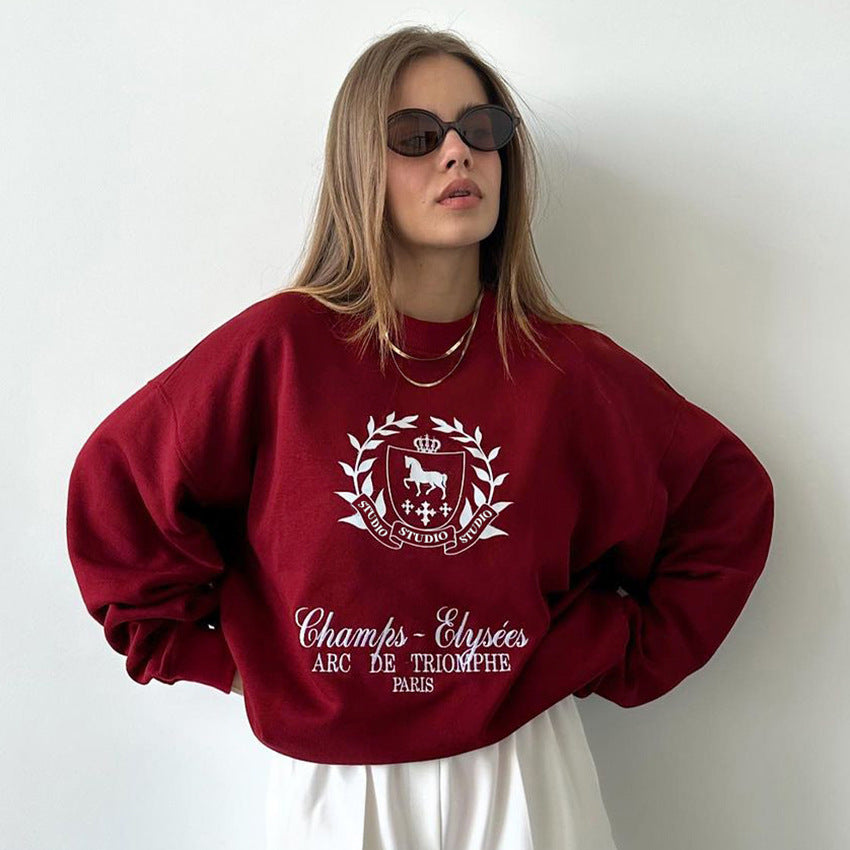 Dame Oversized Sweatshirt med ikonisk logo-design og komfortable materialer Stilla
