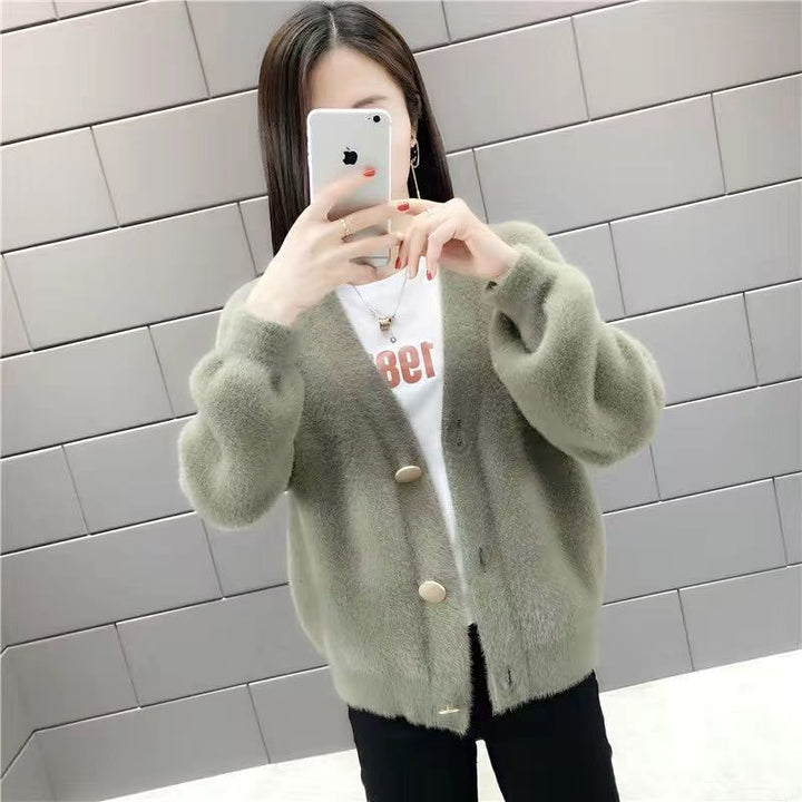 Kvinders Cozy Cardigan med Store Knapper Stilla