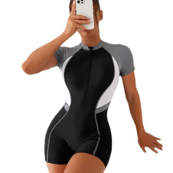 Dame Sportiv Wetsuit med korte ærmer og funktionel lynlås Stilla