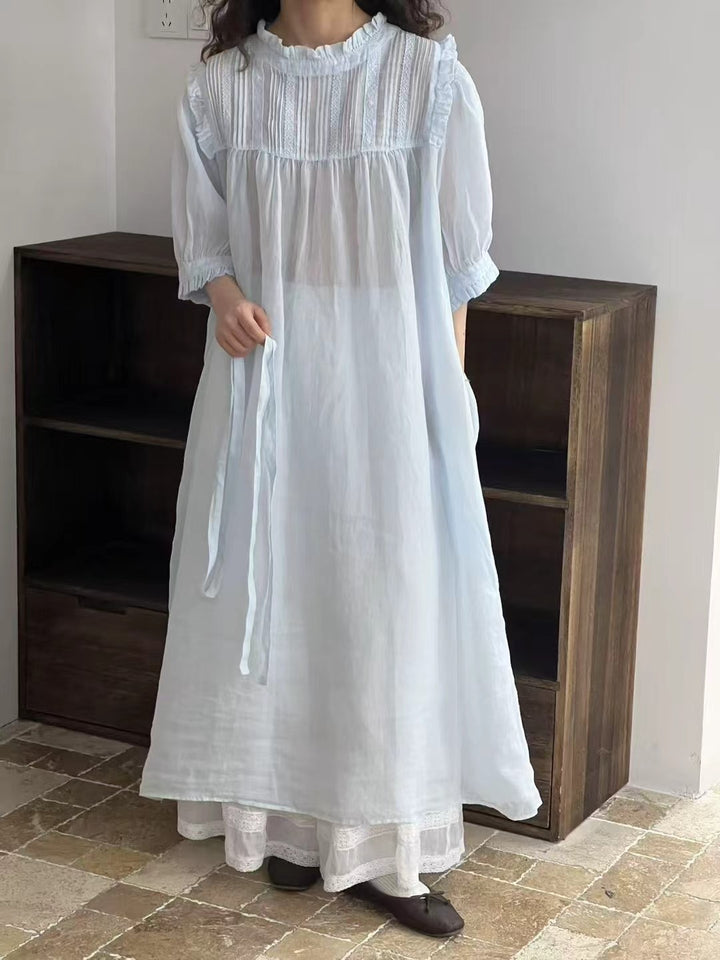 Femme Relaxed Fit Rüsch Maxi Kjole Stilla