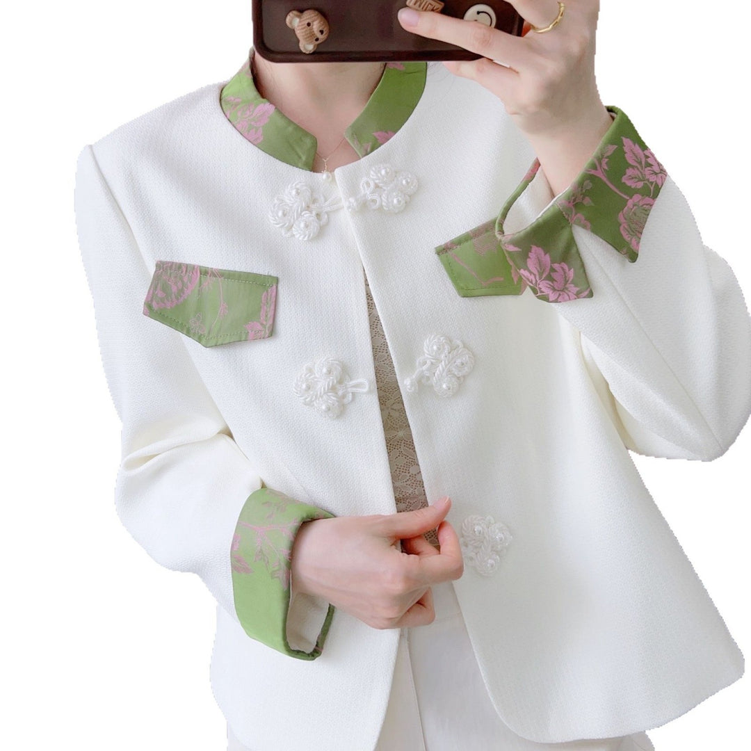 Dame Business Blazer med kunstneriske detaljer og elegante accenter Stilla
