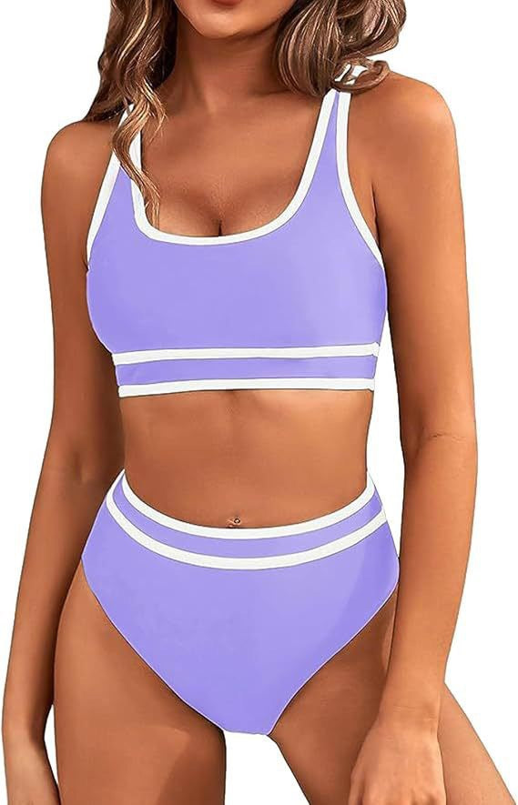 Dame Sportives Bikini sæt med høj talje Skovae