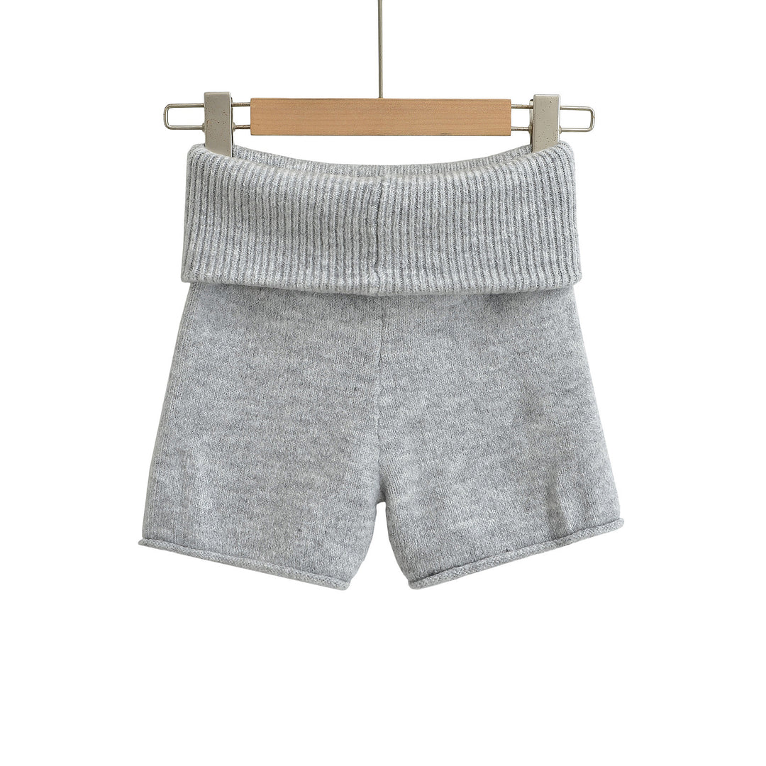 Dame Sporty shorts med højt liv og elastisk ribkant Stilla
