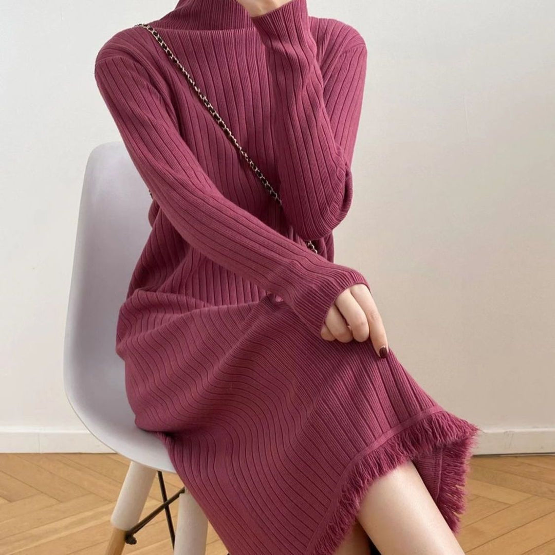 Femme Ribbet Midi Pulloverdress Stilla
