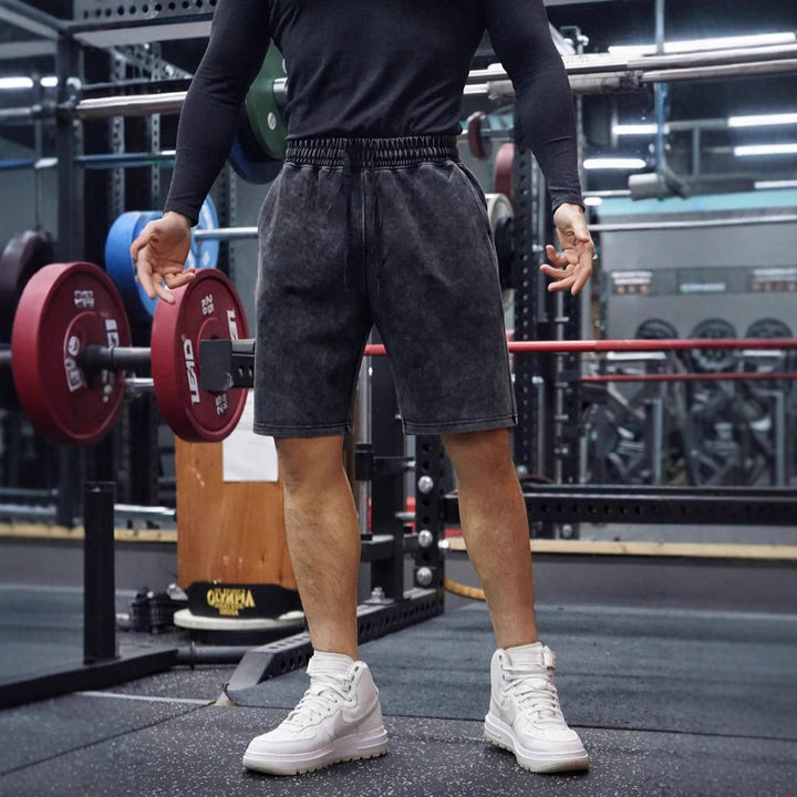 Herrer Sporty Sweatshorts med komfortabel linning og funktionelt design Stilla