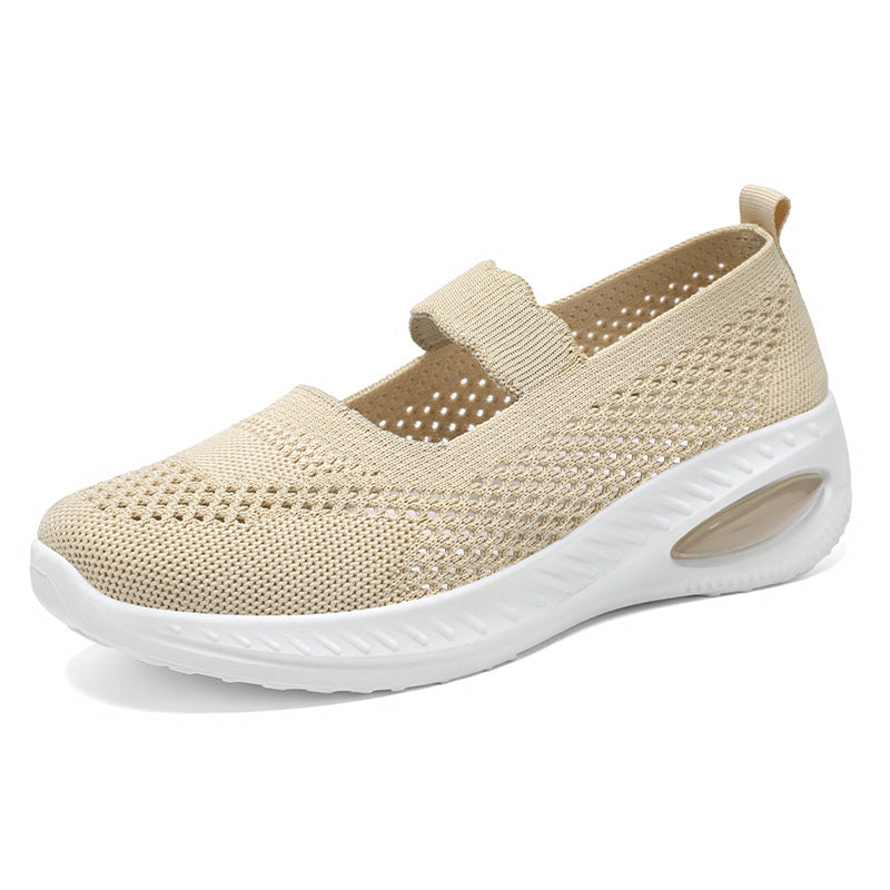 Dame Lettere og åndbare komfort-sneakers med elastisk rem Stilla