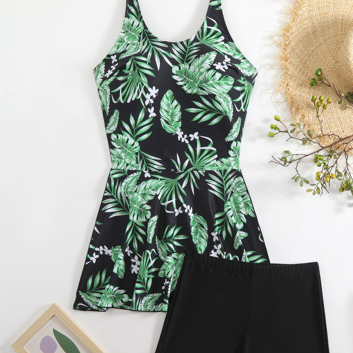 Dame svømmedragt med blomsterdesign og moderne shorts-design Skovae