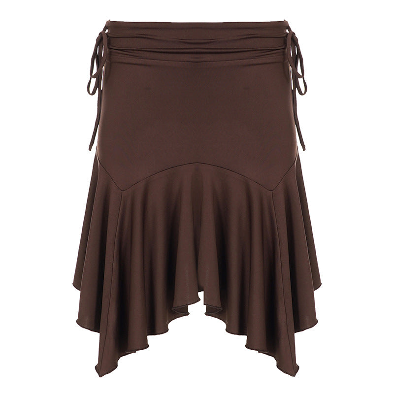 Damen asymmetrischer Swing-Rock mit tailliertem Design Skovae
