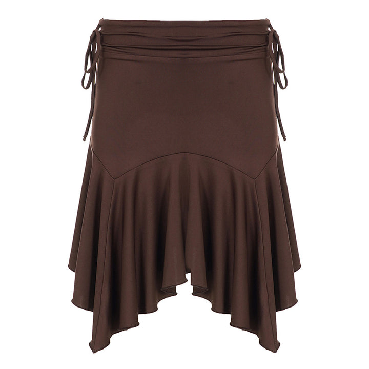 Damen asymmetrischer Swing-Rock mit tailliertem Design Skovae