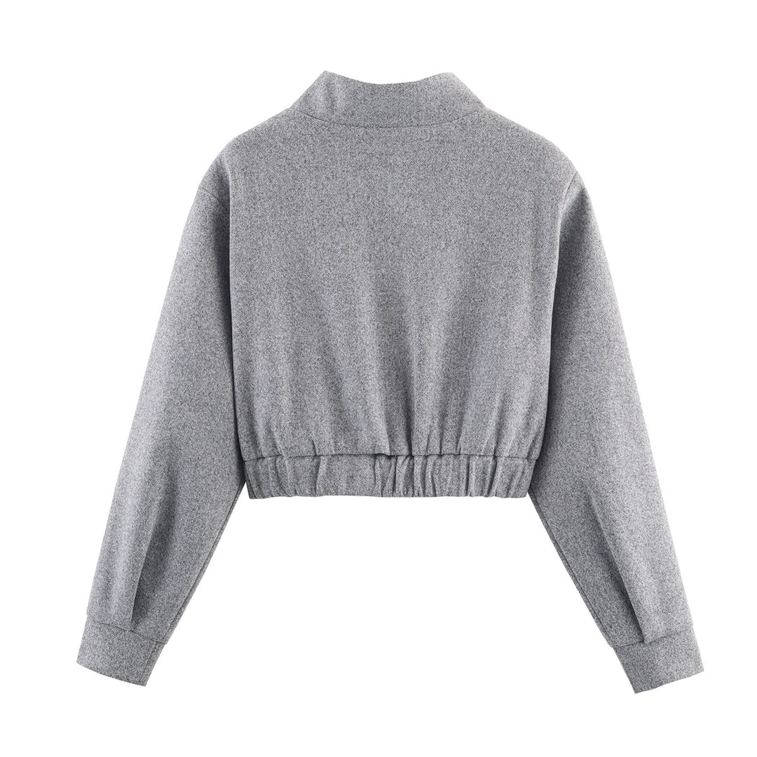 Dame cropped uldjakke Stilla