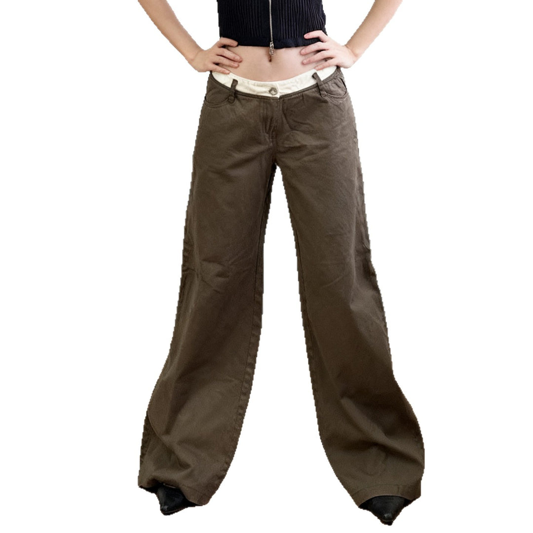 Damen Cargo-Hose im lässigen Stil mit praktischen Seitentaschen und weitem Bein Skovae