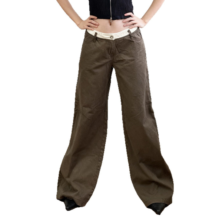 Damen Cargo-Hose im lässigen Stil mit praktischen Seitentaschen und weitem Bein Skovae