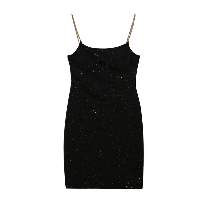 Dame Glinsende Bodycon Mini Kjole Stilla