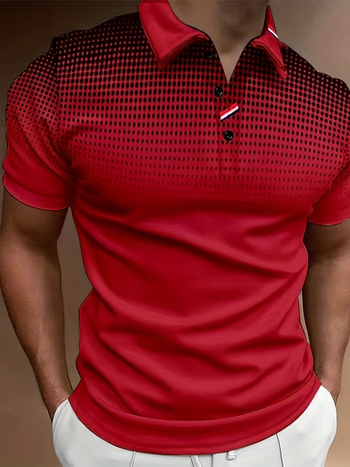 Herrer polo skjorte med moderne grafikdesign og åndbart materiale Stilla