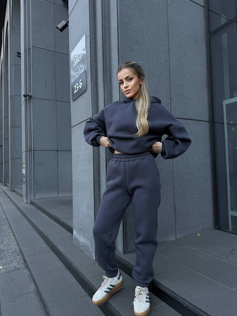 Kvindernes Cozy Leisure Loungewear Sæt med Hætte og Løs Pasform Skovae