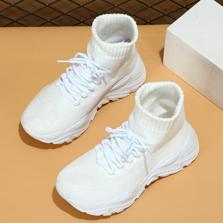 Dame Høj Strik-Sneakers med fleksibel Ankelafslutning Stilla