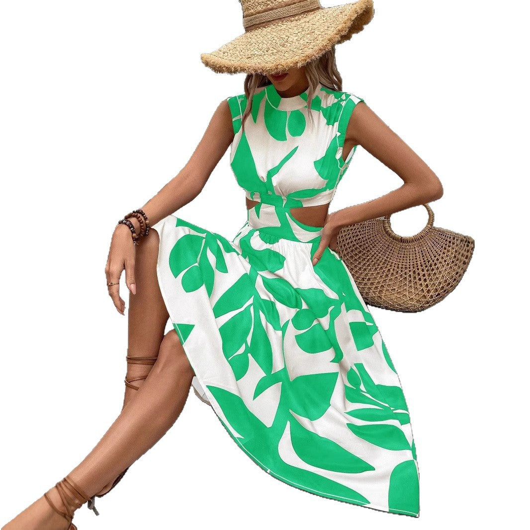 Dame Boho-chic Maxikjole med Cut-Outs Stilla