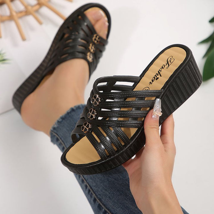 Dame Wedge-sandaler med lagdelt komfortsåle og moderne remdesign Stilla