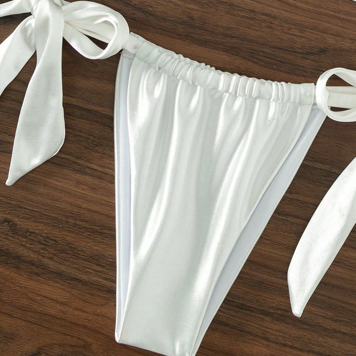Damer Stilfuld Triangel-Bikini med Sløjfe-detaljer Skovae