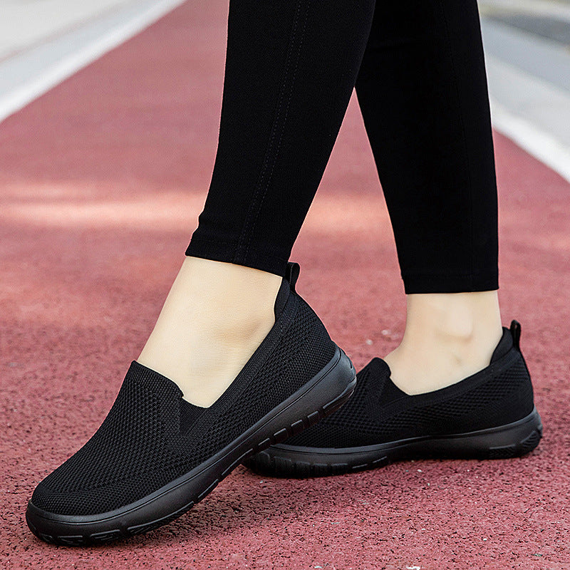 Damer nan sømløs strik-sneakers med ergonomisk fodsengsprofil og stødabsorberende letvægts sål Skovae