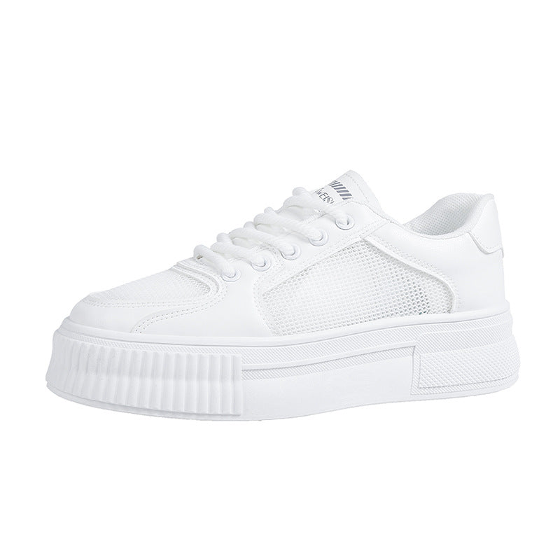 Dame Sporty Plateau-Sneakers med åndbar mesh-overflade og stabil sål Stilla
