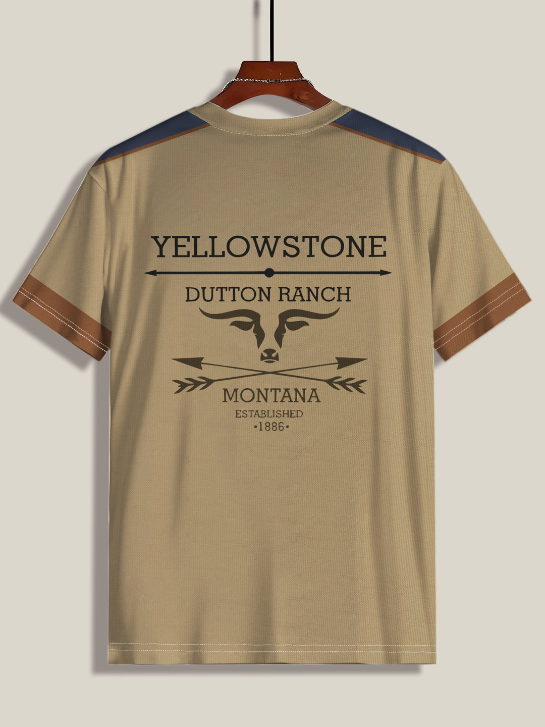 Herrer T-shirt med kreativ Yellowstone-Dutton-Ranch-design og høj bærekomfort Stilla