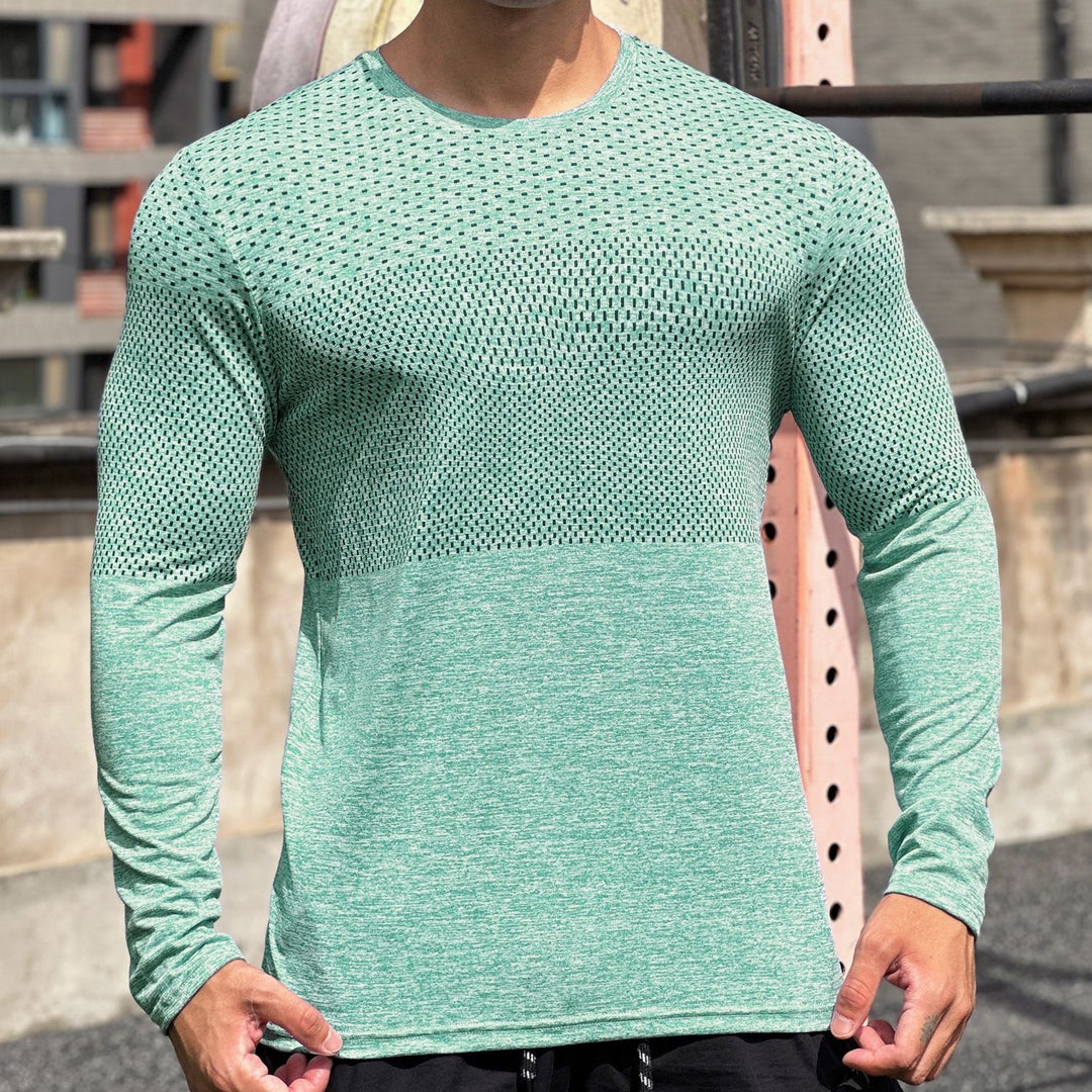 Herrer langærmet funktionsshirt med åndbar mesh-overflade Stilla