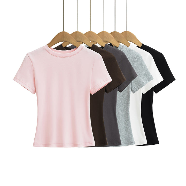 Dame Klassisk Basis T-shirt med figursyet snit og blødt stof Stilla