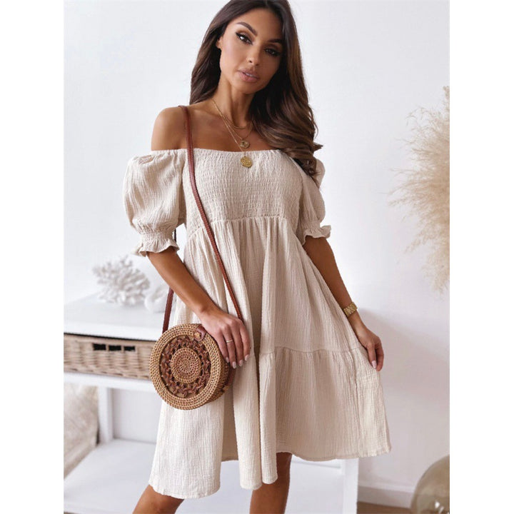 Off-Shoulder-Minikjole med flæser til kvinder Stilla