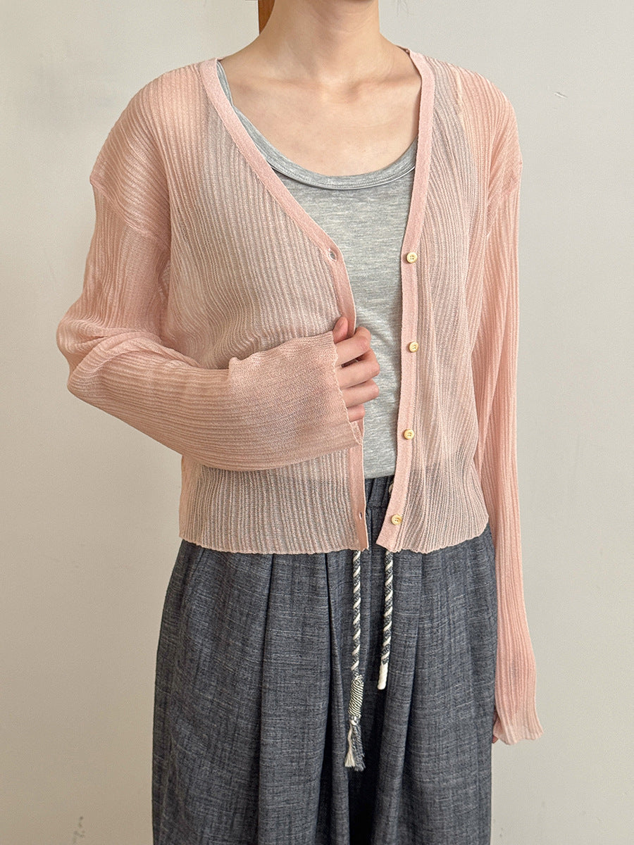 Dame let strikket cardigan med struktureret design og åben front Stilla