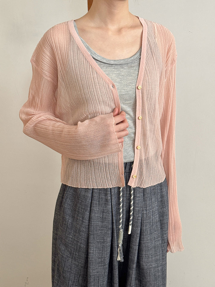 Dame let strikket cardigan med struktureret design og åben front Stilla