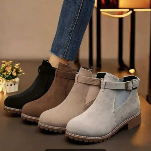Dame Chelsea Boots med trendy bånddetalje og skridsikker sål Stilla
