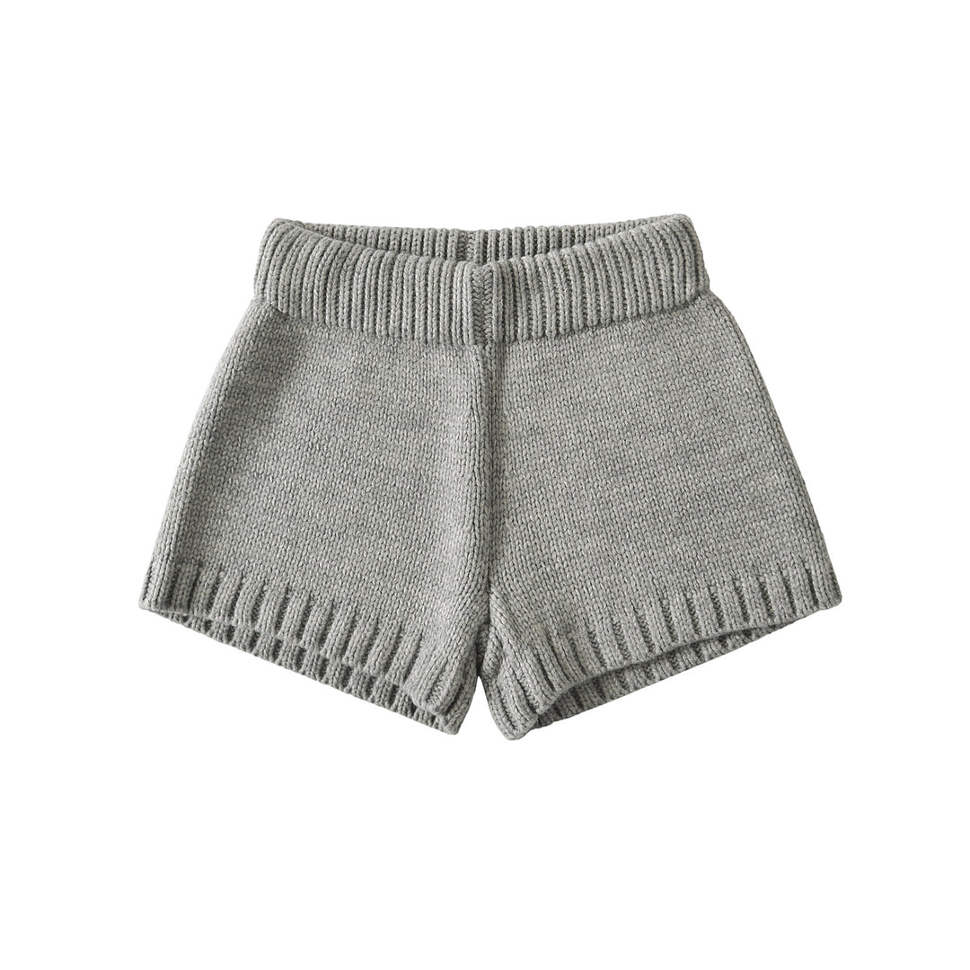 Damer strikkede sommer-shorts med elastisk talje og sidelægger Stilla