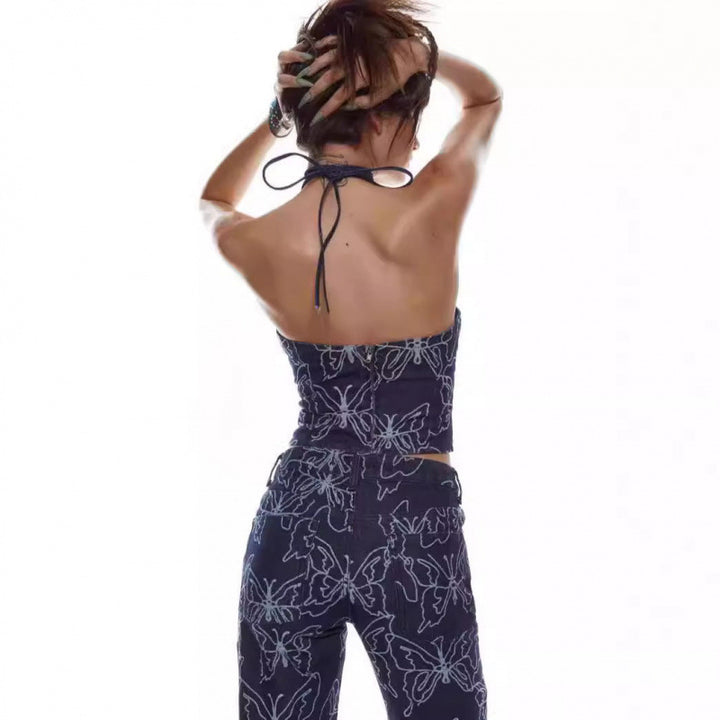 Dame Strapless Blomstret Korrigerende Top Stilla