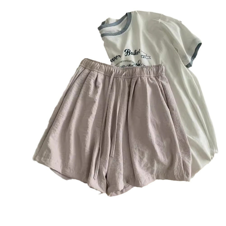 Femme Relaxed Fit Sommer Lounge Shorts med justerbar linning Stilla