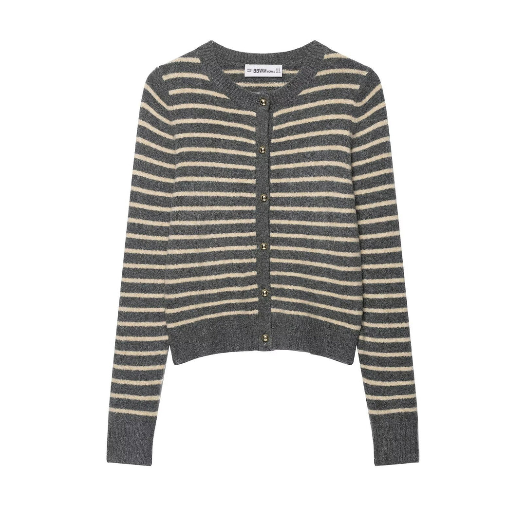 Kvinder stribet cashmere cardigan Stilla
