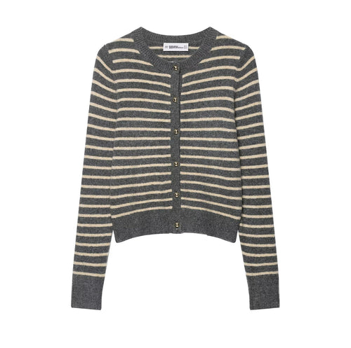 Kvinder stribet cashmere cardigan Stilla