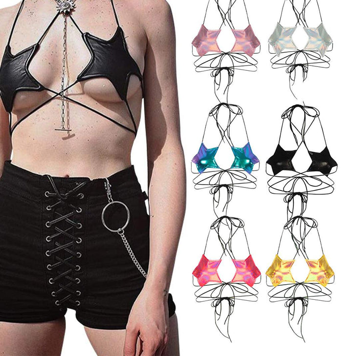 Dame Sport-Bikini-Oberdel med innovativt snit og elastiske bånd Stilla